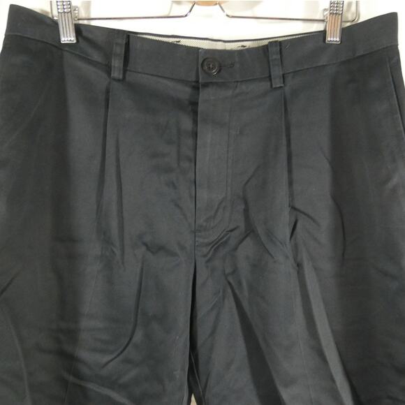 Ashworth Men's Golf Short 34 Waist Black Pleated EZ Tech Cotton - Picture 2 of 6